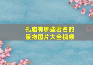 孔庙有哪些著名的景物图片大全视频