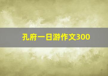 孔府一日游作文300