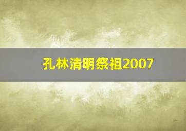 孔林清明祭祖2007