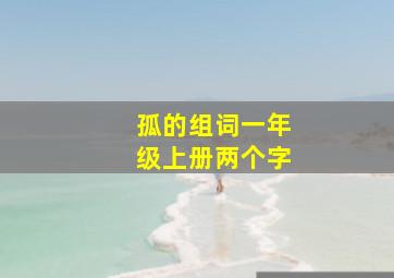 孤的组词一年级上册两个字