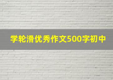 学轮滑优秀作文500字初中