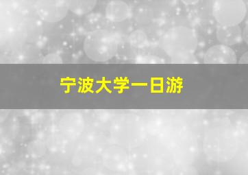 宁波大学一日游