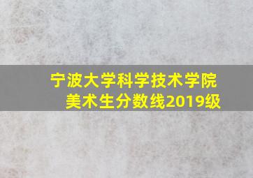 宁波大学科学技术学院美术生分数线2019级