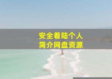 安全着陆个人简介网盘资源