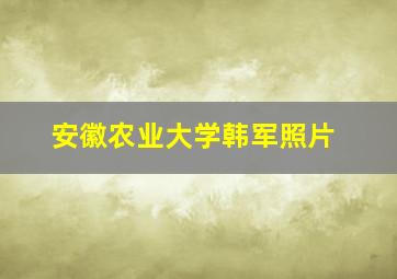 安徽农业大学韩军照片