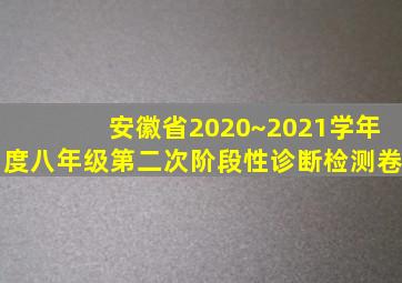 安徽省2020~2021学年度八年级第二次阶段性诊断检测卷