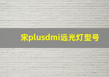 宋plusdmi远光灯型号