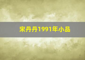 宋丹丹1991年小品