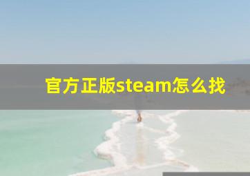 官方正版steam怎么找