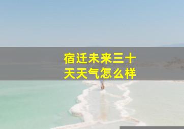 宿迁未来三十天天气怎么样