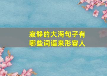 寂静的大海句子有哪些词语来形容人