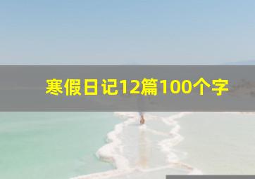 寒假日记12篇100个字