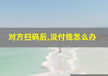 对方扫码后,没付钱怎么办