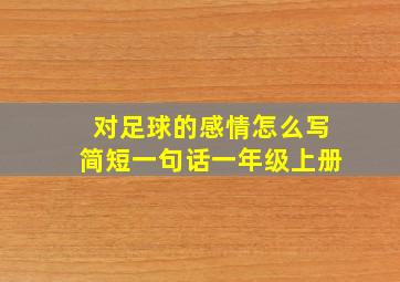 对足球的感情怎么写简短一句话一年级上册