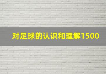 对足球的认识和理解1500