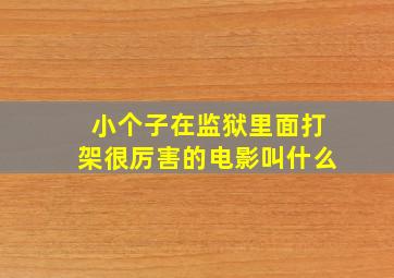 小个子在监狱里面打架很厉害的电影叫什么