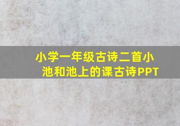 小学一年级古诗二首小池和池上的课古诗PPT