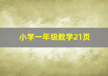 小学一年级数学21页