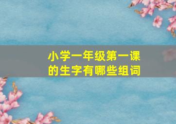 小学一年级第一课的生字有哪些组词