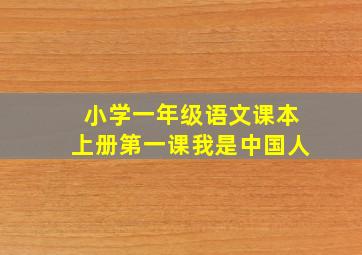 小学一年级语文课本上册第一课我是中国人