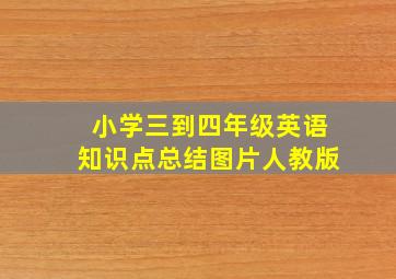 小学三到四年级英语知识点总结图片人教版