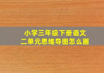 小学三年级下册语文二单元思维导图怎么画