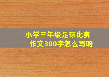 小学三年级足球比赛作文300字怎么写呀