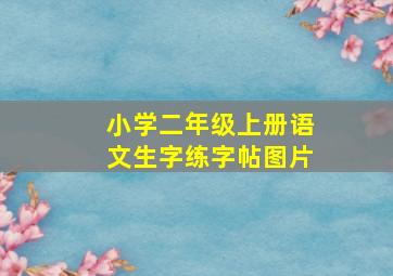 小学二年级上册语文生字练字帖图片