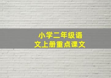 小学二年级语文上册重点课文