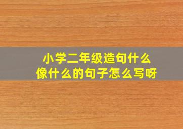 小学二年级造句什么像什么的句子怎么写呀