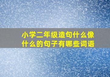 小学二年级造句什么像什么的句子有哪些词语