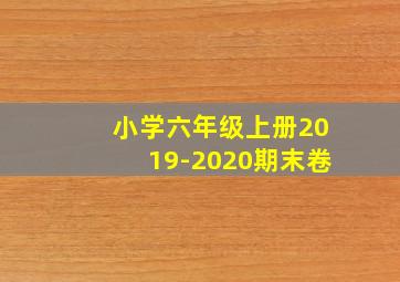 小学六年级上册2019-2020期末卷