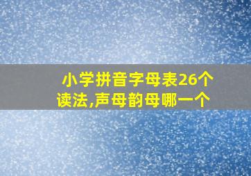 小学拼音字母表26个读法,声母韵母哪一个