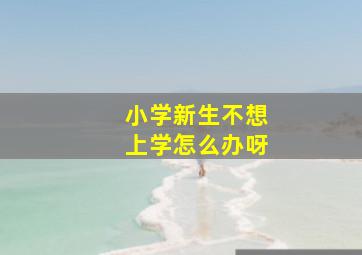 小学新生不想上学怎么办呀