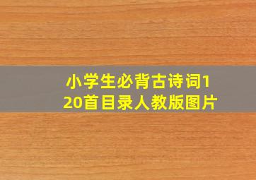 小学生必背古诗词120首目录人教版图片