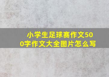 小学生足球赛作文500字作文大全图片怎么写