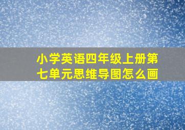 小学英语四年级上册第七单元思维导图怎么画