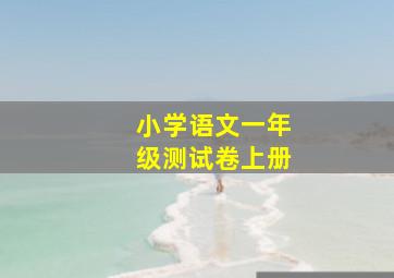 小学语文一年级测试卷上册