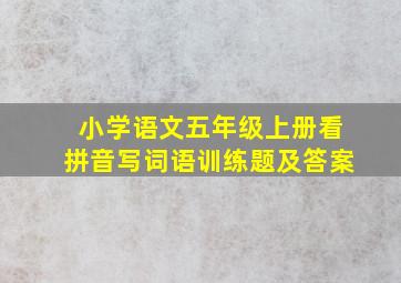 小学语文五年级上册看拼音写词语训练题及答案