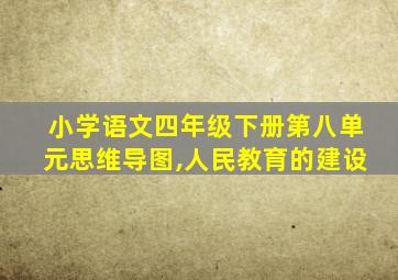 小学语文四年级下册第八单元思维导图,人民教育的建设