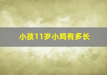 小孩11岁小鸡有多长