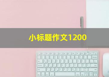 小标题作文1200