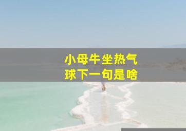 小母牛坐热气球下一句是啥