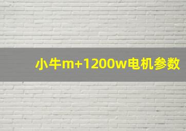 小牛m+1200w电机参数