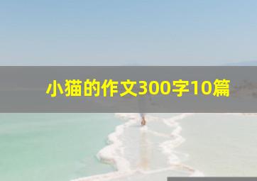 小猫的作文300字10篇