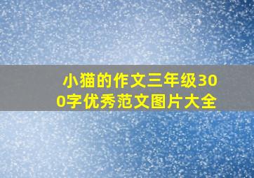 小猫的作文三年级300字优秀范文图片大全