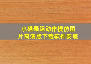 小猫舞蹈动作模仿图片高清版下载软件安装