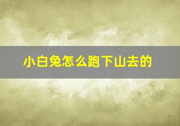 小白兔怎么跑下山去的