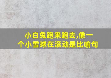 小白兔跑来跑去,像一个小雪球在滚动是比喻句