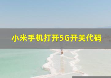 小米手机打开5G开关代码